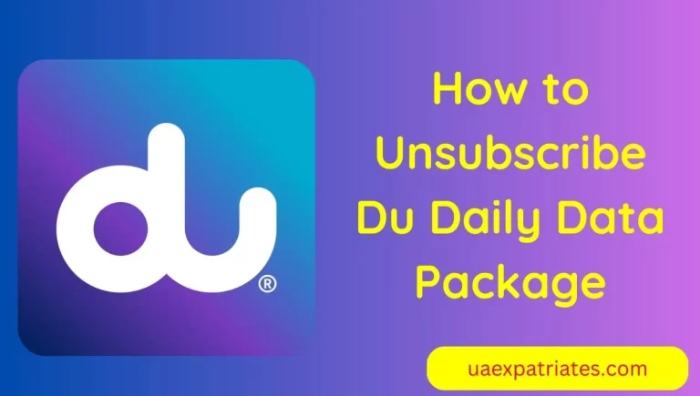 How to Unsubscribe Du Daily Data Package