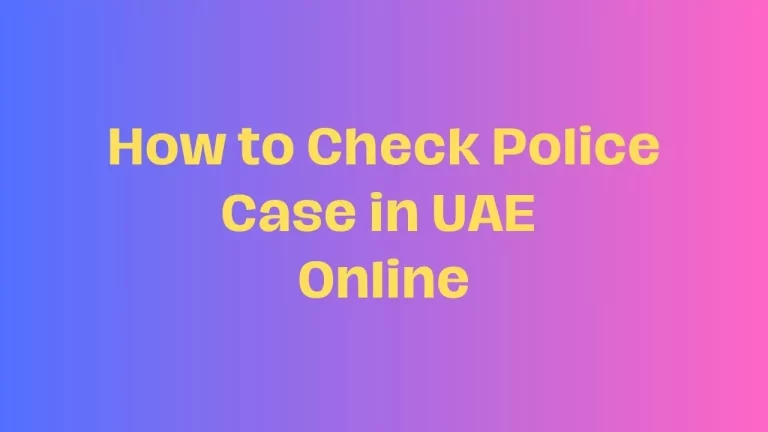How to Check Police Case in UAE Online