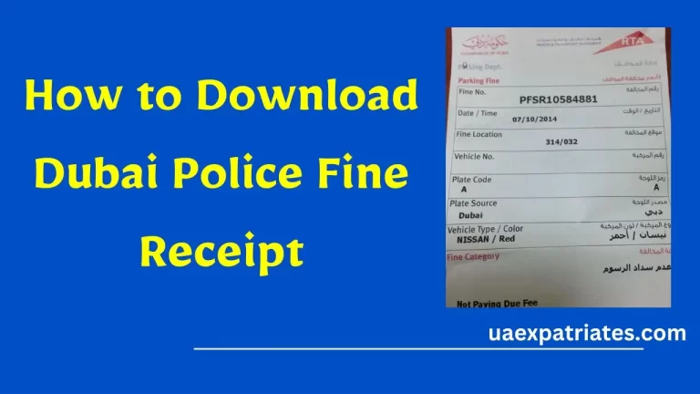 How to Download Dubai Police Fine Receipt