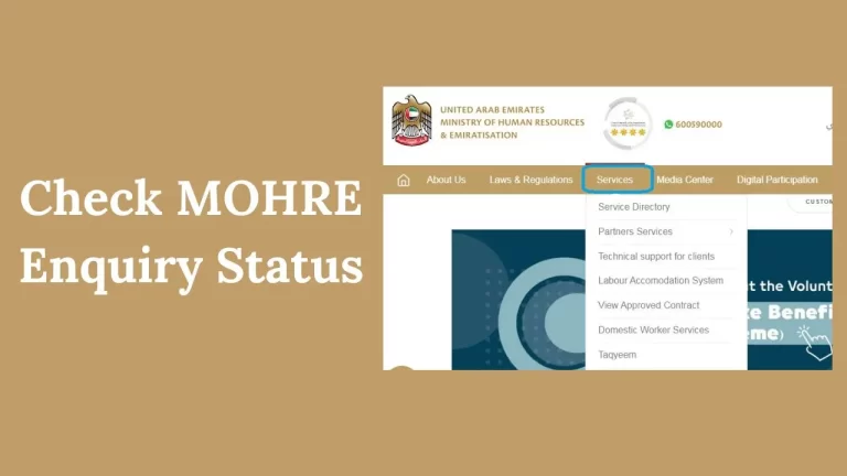 Check MOHRE Enquiry Status