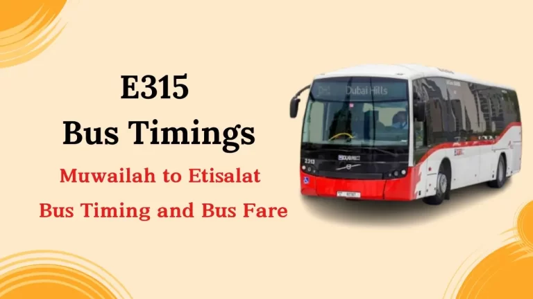 E315 Bus Timings